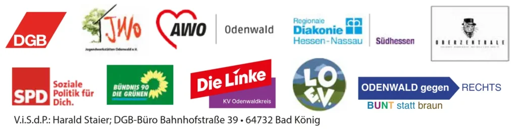 Vielfaltsfest für Demokratie Logos der Veranstalter des Vielfaltsfests